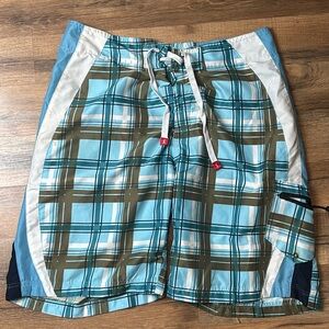 Surf Mentality‎ Men's Plaid Surfing Shorts Medium